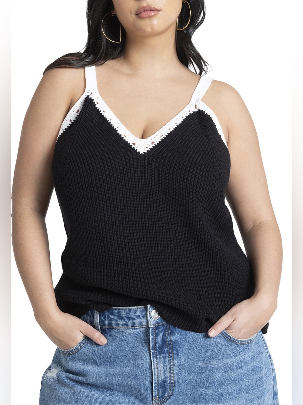 Eloquii Pointelle Detail Top Size 26/28